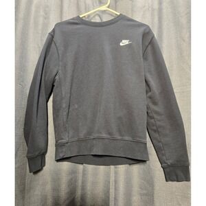 Nike Crew Neck Sweatshirt Pullover Jumper Logo Black‎ Casual Comfy Small